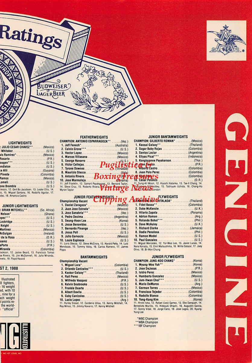 Boxing News Clipping #1701 - Muhammad Ali color pin-up