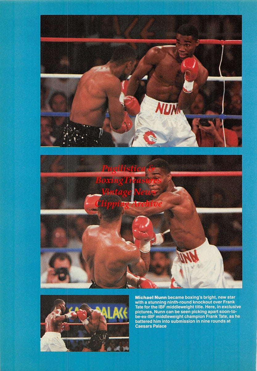 Boxing News Clipping #1702 - Frank Tate vs. Michael Nunn