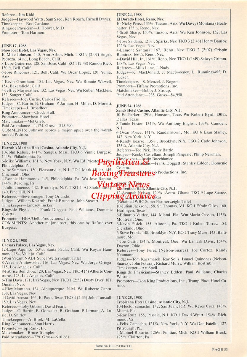 Boxing News Clipping #1704 - Marlon Starling vs. Tomas Molinares