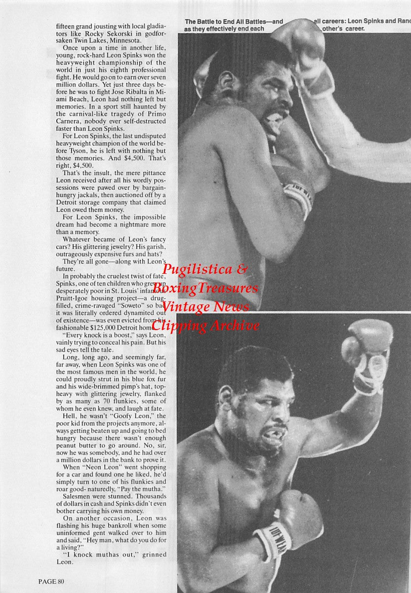 Boxing News Clipping #1713 - Leon Spinks