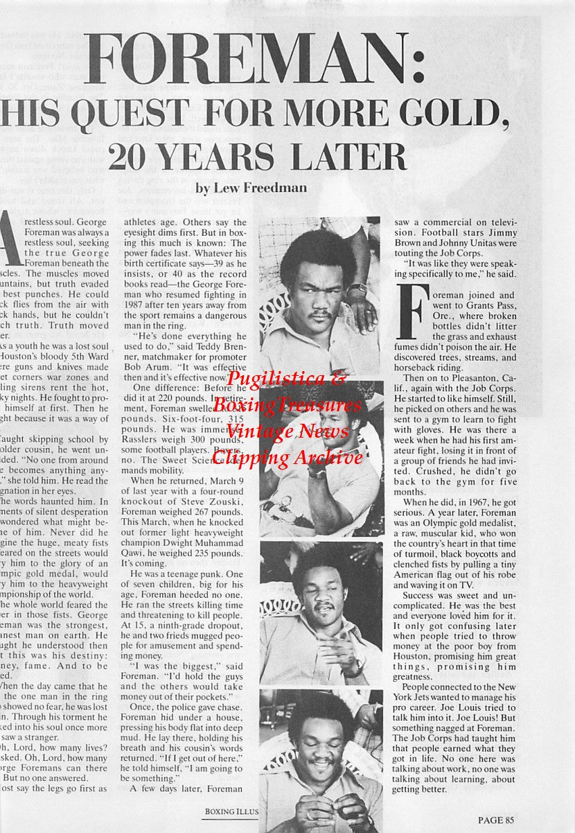 Boxing News Clipping #1716 - George Foreman