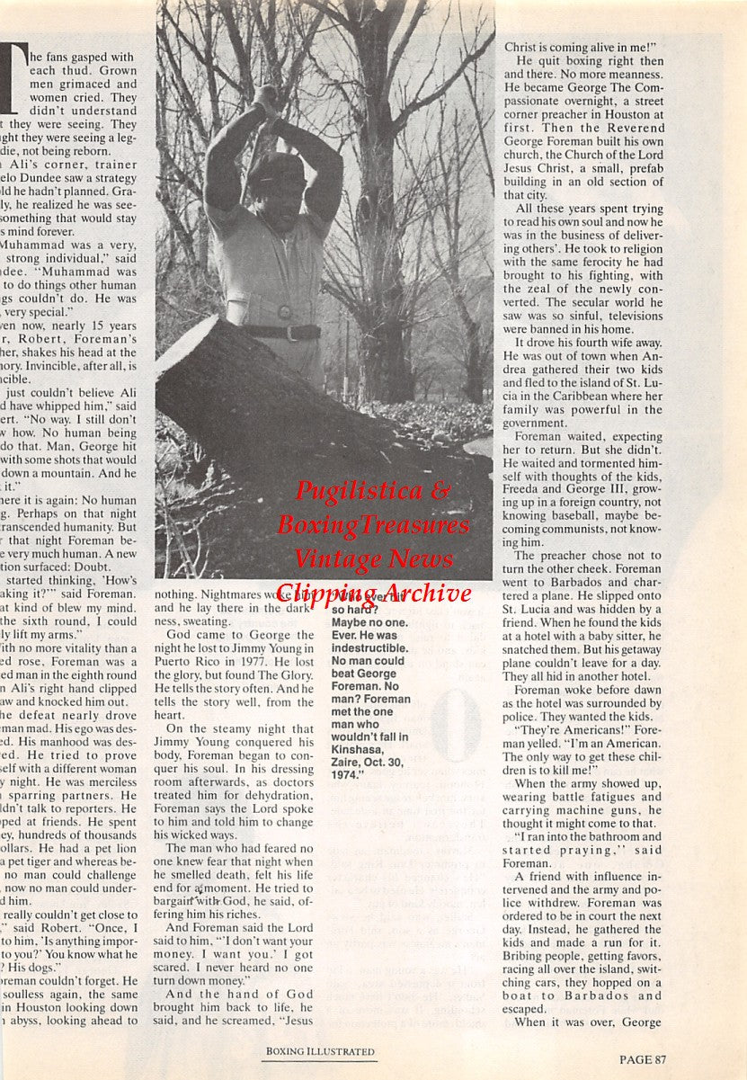Boxing News Clipping #1717 - George Foreman