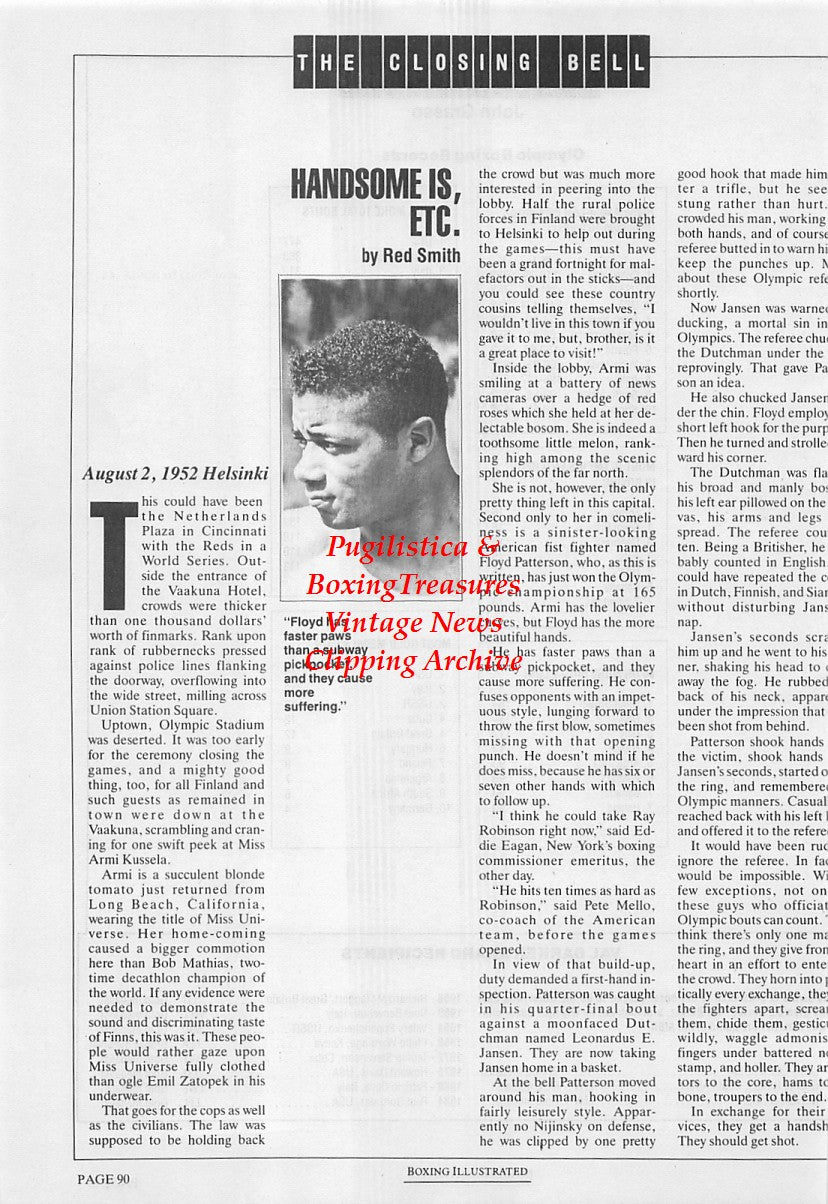 Boxing News Clipping #1718 - Floyd Patterson