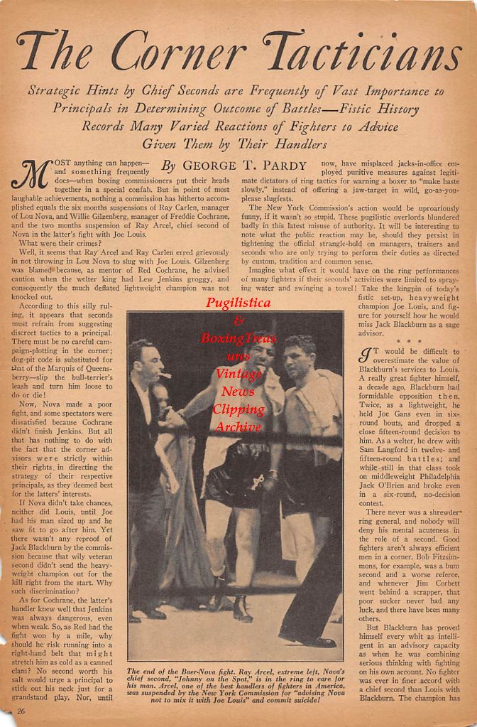 Boxing News Clipping #172 - Max Baer vs. Lou Nova, Ham Wiloby, Jesse Hennie, Pedro Hermandez, Frankie Donato