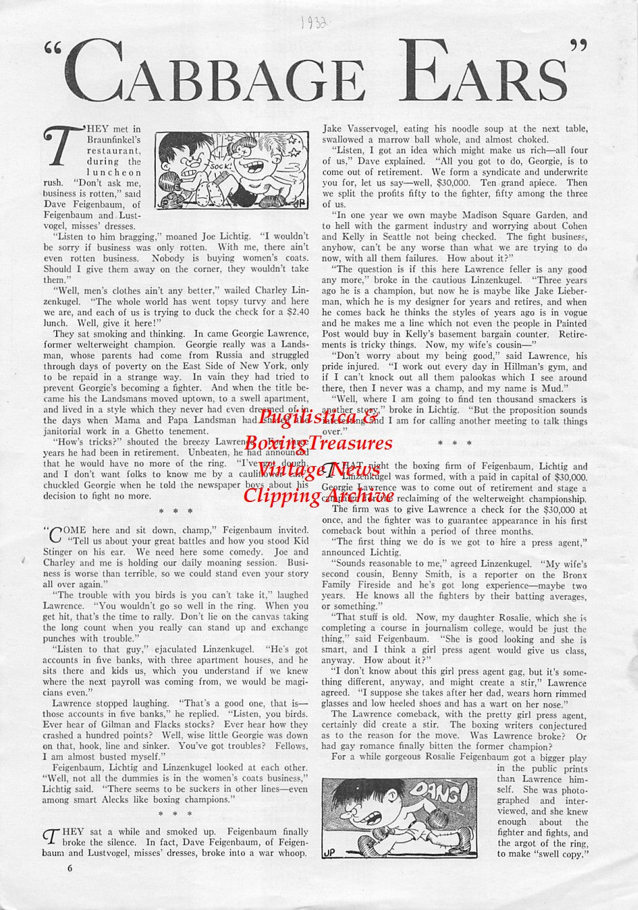 Boxing News Clipping #1720 - Max Schmeling, Jimmy McLarnin