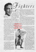 Boxing News Clipping #1727 - Harry Greb, Young Griffo, Billy Petrolle, Primo Carnera, Jack Kid Berg, Jack Sharkey