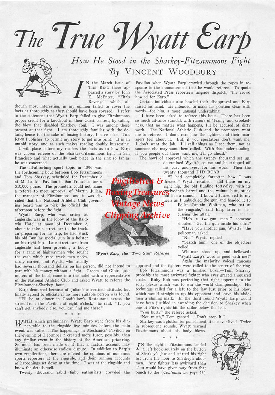 Boxing News Clipping #1735 - Wyatt Earp