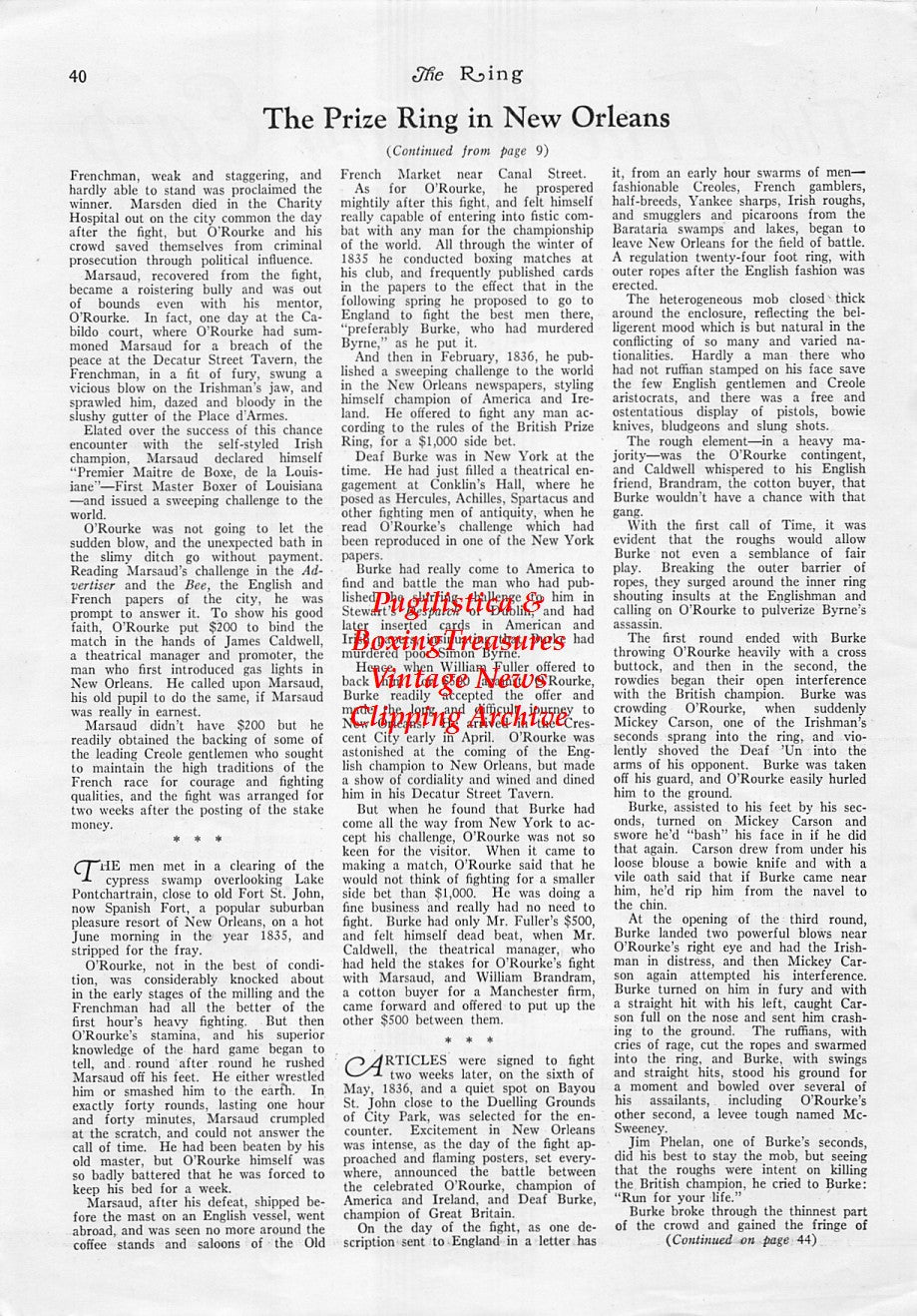 Boxing News Clipping #1735 - Wyatt Earp