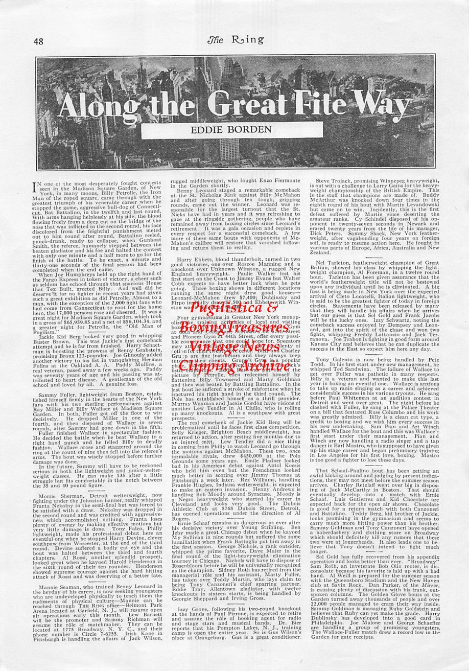 Boxing News Clipping #1736 - Frankie Hayes