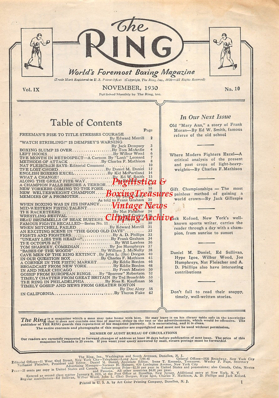 Boxing News Clipping #1743 - Tommy Freeman