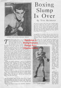 Boxing News Clipping #1744 - Al Singer, Jimmy McLarnin, Young Stribling, Jim Corbett