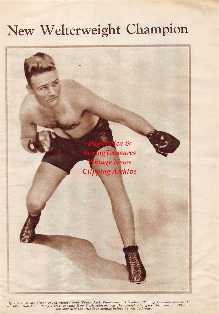 Boxing News Clipping #1751 - Tommy Freeman, Jimmy Gardiner, Otto Floto, Fireman Jim Flynn