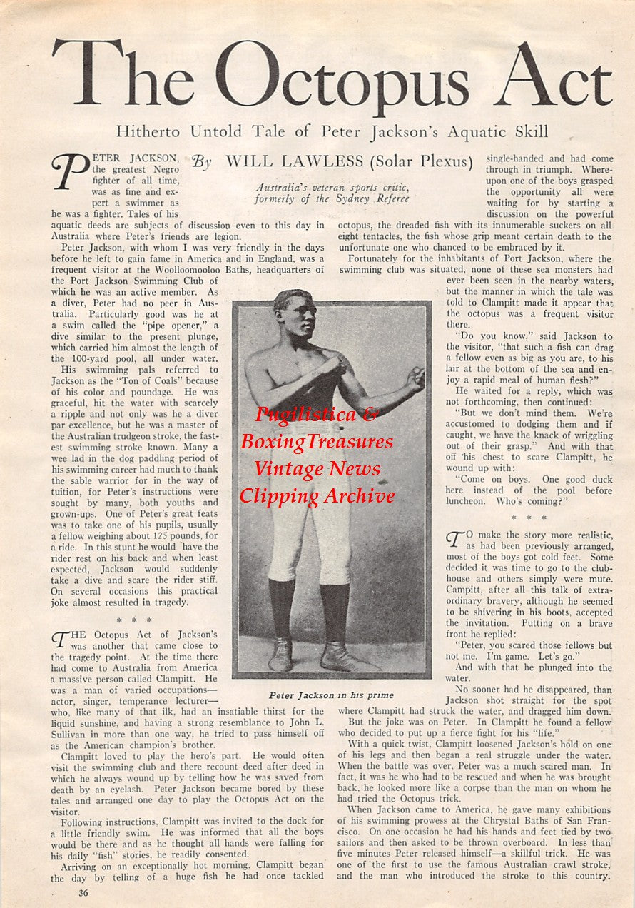 Boxing News Clipping #1756 - Peter Jackson