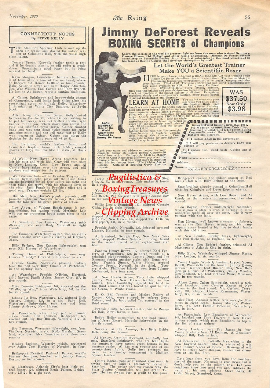 Boxing News Clipping #1762 - Al Rossi, Jack Dempsey