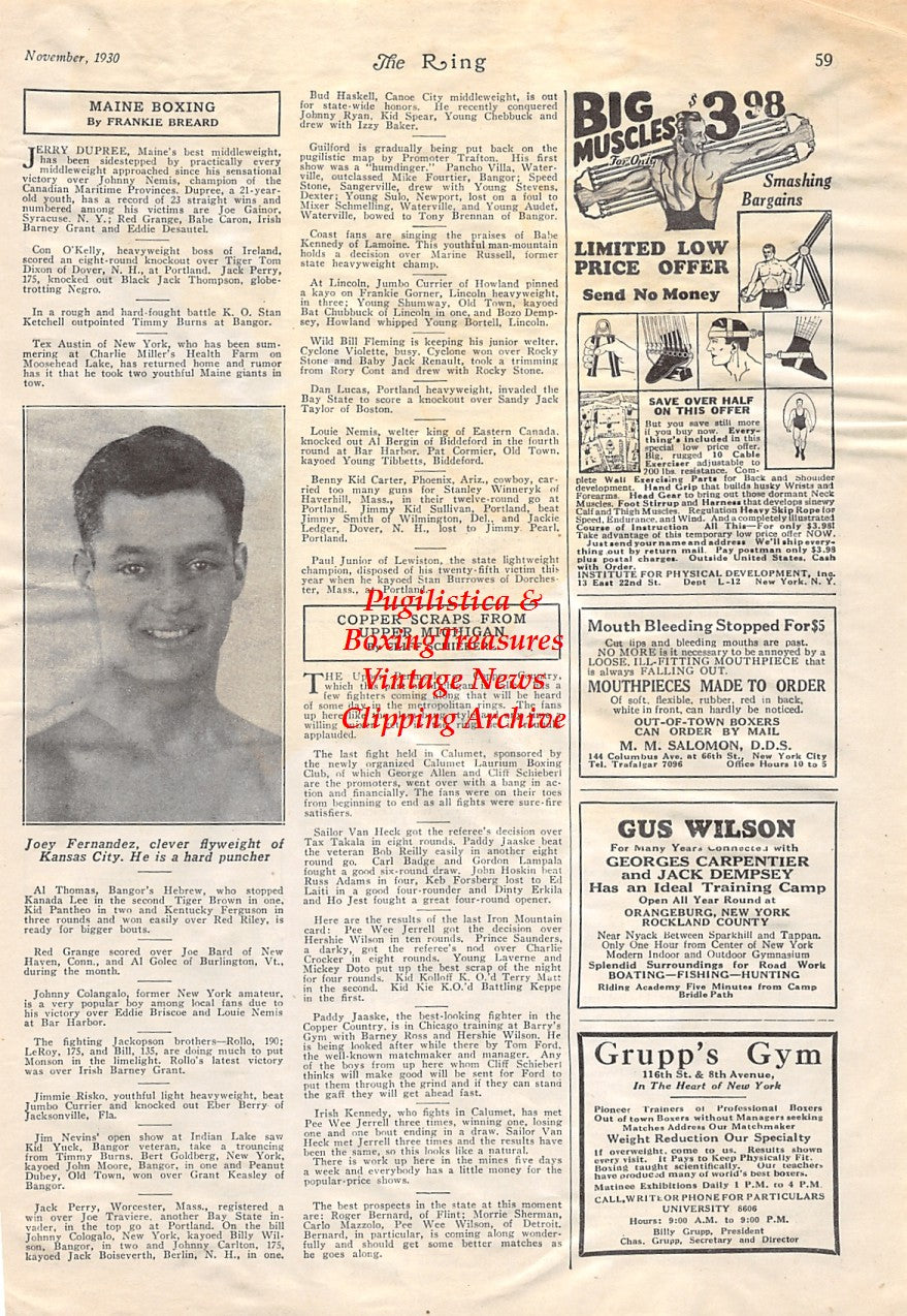 Boxing News Clipping #1764 - Joey Fernandez (Kansas City flyweight)