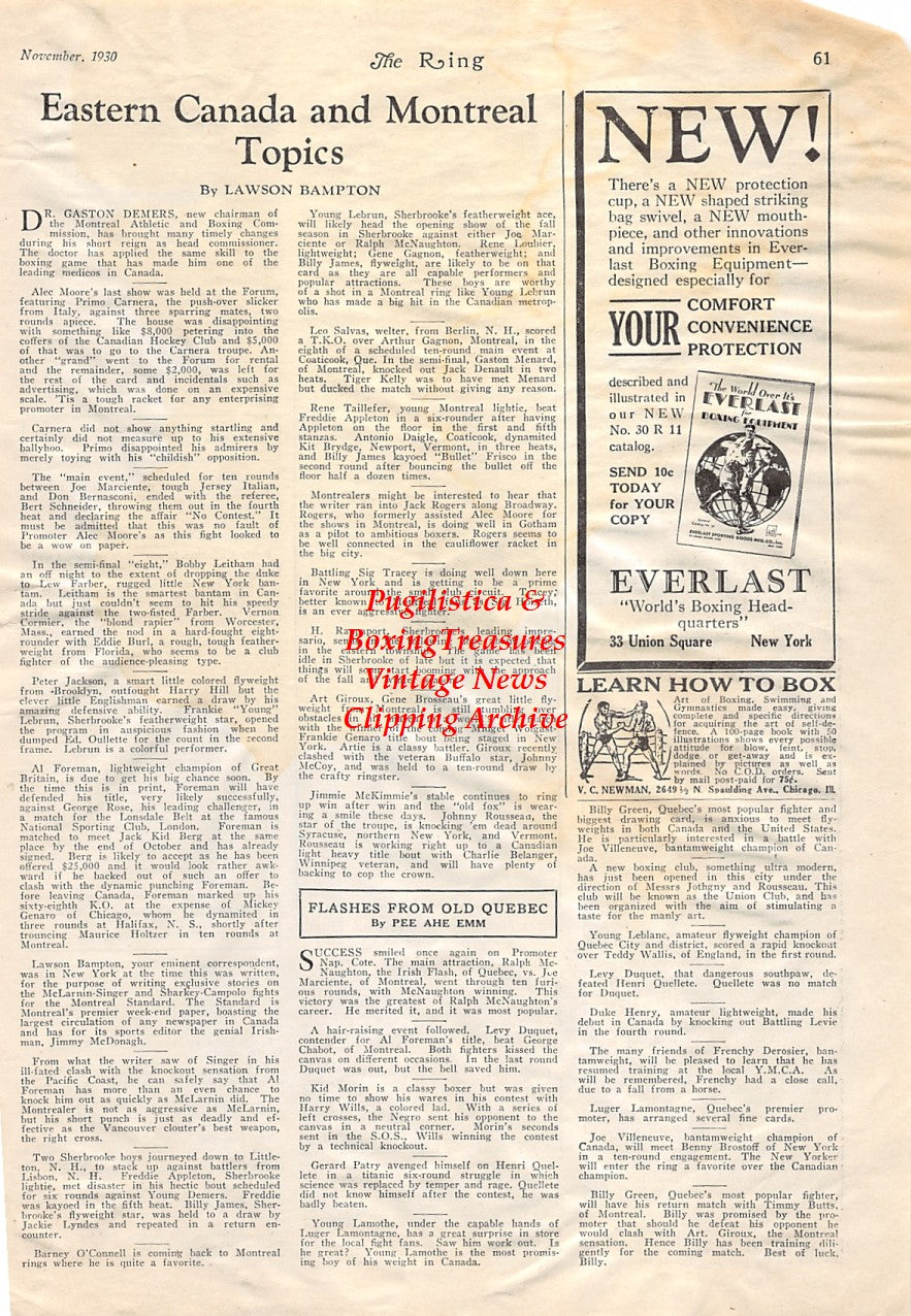 Boxing News Clipping #1765 - James McCollum (of Bozeman, Montana)