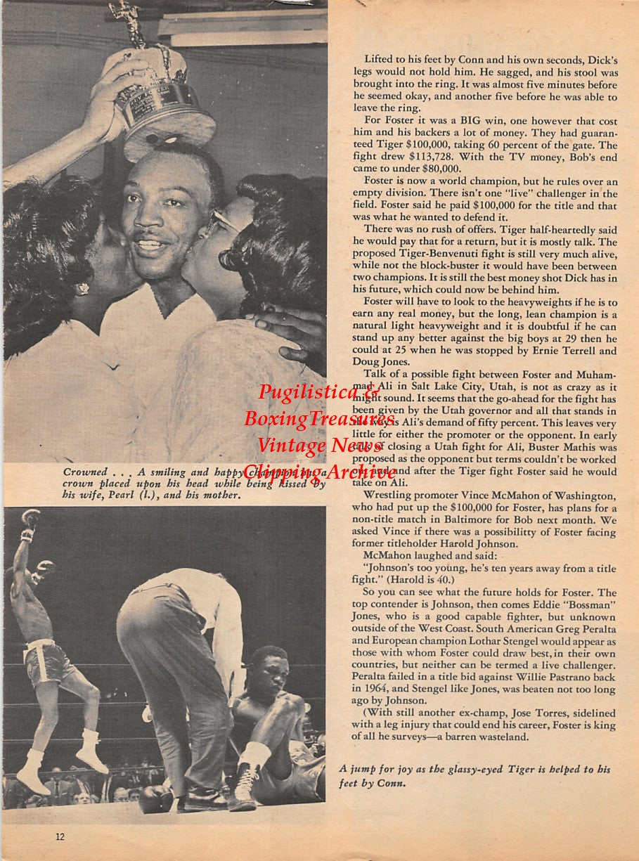 Boxing News Clipping #1770 - Bob Foster vs. Dick Tiger