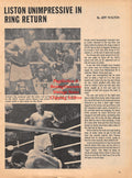 Boxing News Clipping #1771 - Sonny Liston vs. Billy Joiner, Jimmy Ellis