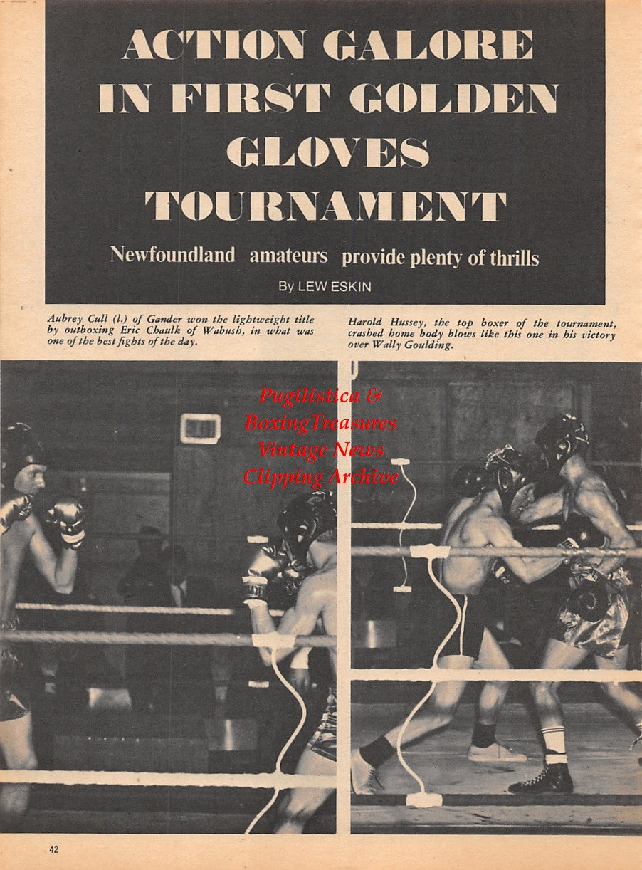Boxing News Clipping #1785 - Paul Berlenbach, Aubrey Cull, Eric Chaulk, Harold Hussey, Wally Goulding