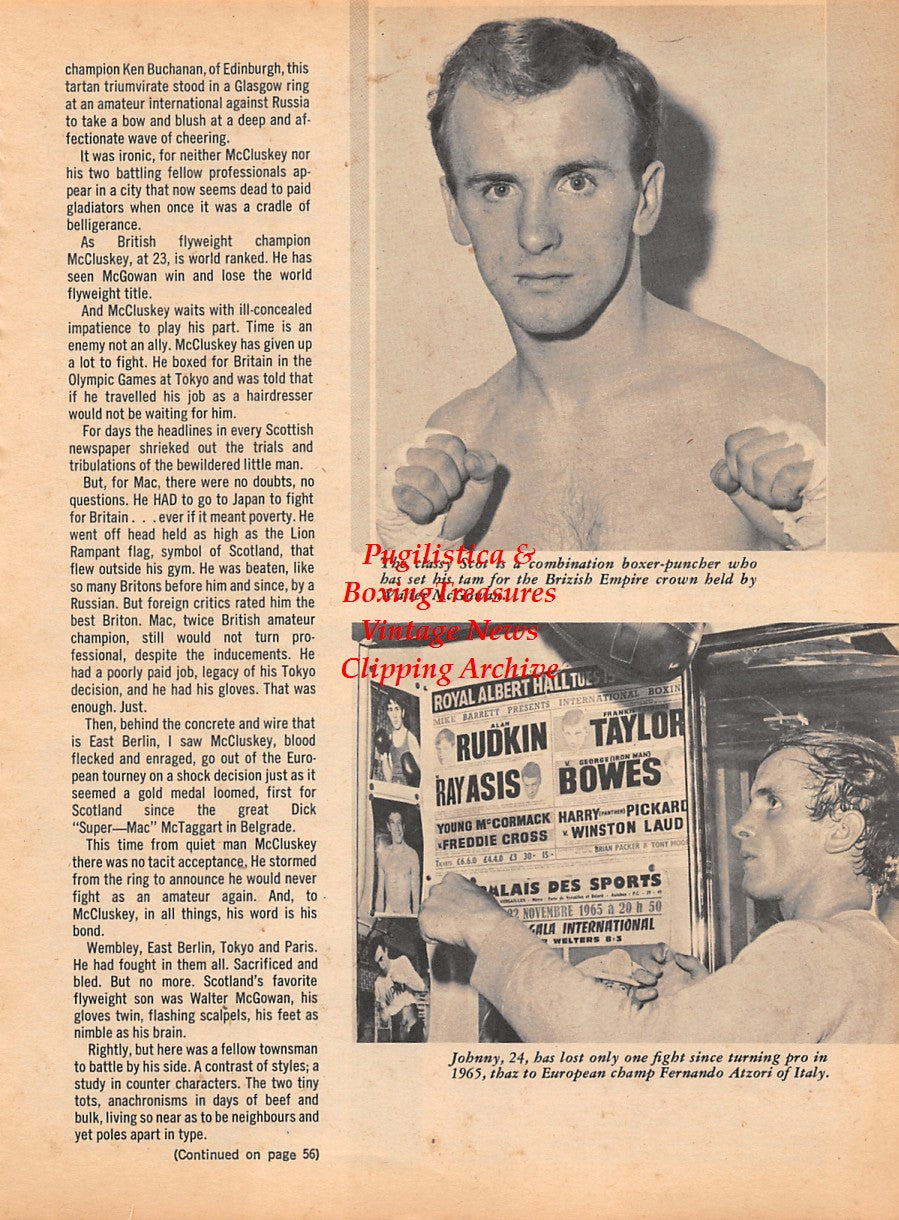Boxing News Clipping #1790 - John McCluskey, Ould Makloufi, Carmelo Massa