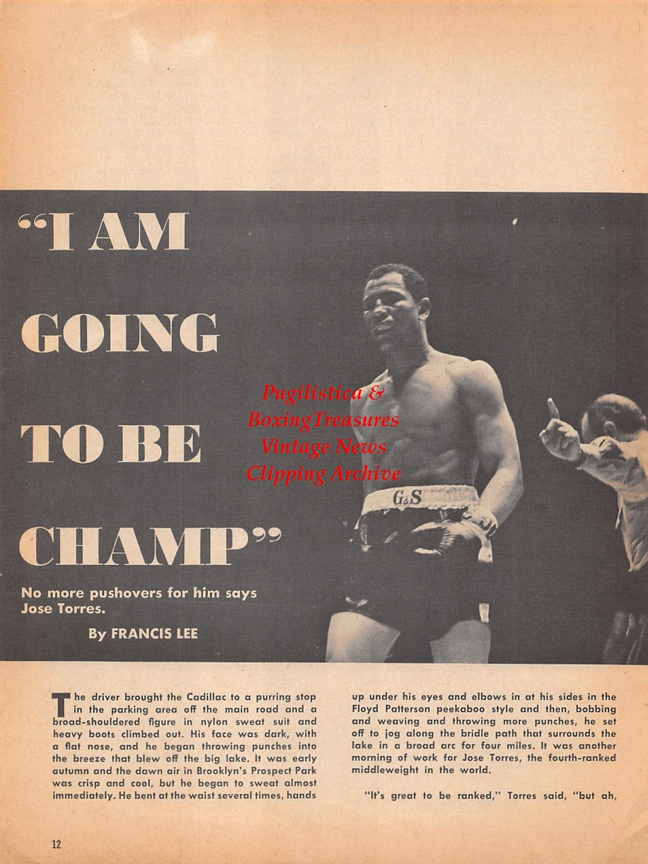 Boxing News Clipping #1802 - Jose Torres