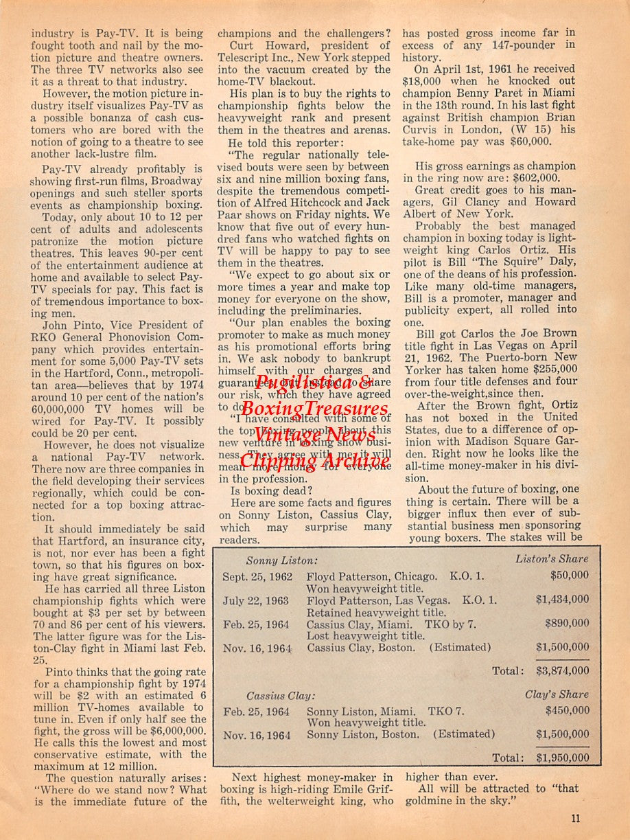 Boxing News Clipping #1802 - Jose Torres