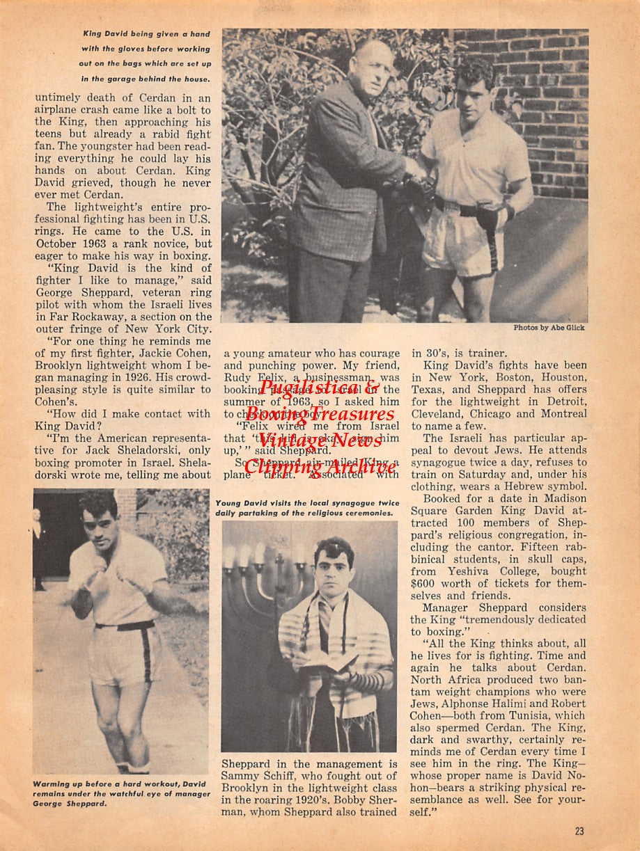 Boxing News Clipping #1807 - King David, Sam Taub