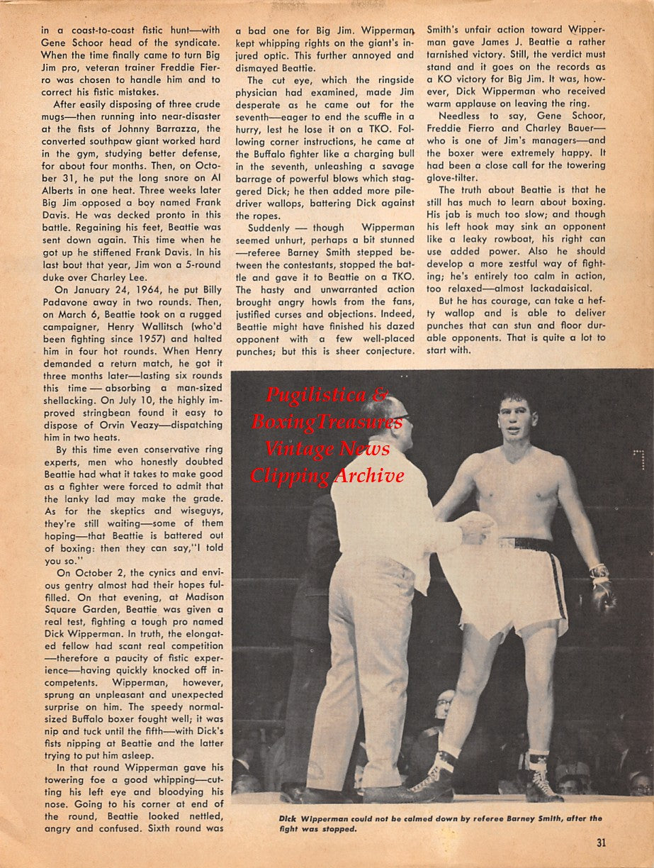 Boxing News Clipping #1811 - Max Baer, Kid Williams, Abe Glick, Henry Armstrong, Packey O'Gatty, Dick Wipperman, Joe Louis, Maxie Rosenbloom