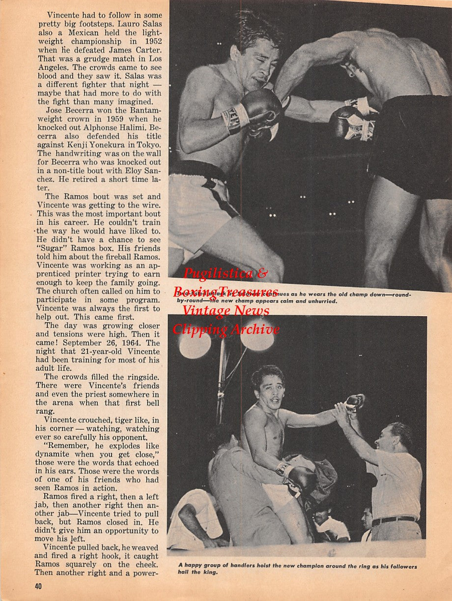Boxing News Clipping #1815 - Vicente Saldivar vs. Sugar Ramos