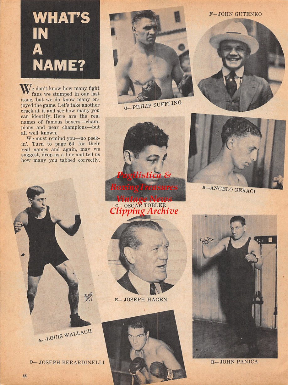 Boxing News Clipping #1817 - Jack Britton, Ted Kid Lewis, Joe Louis, John Henry Lewis, Henry Cooper, Brian London, Battling Levinsky, Louis Kid Kaplan, Sandy Saddler, Flash Elorde, Leach Cross, Willie Jackson, Philadelphia Jack O'Brien and many more