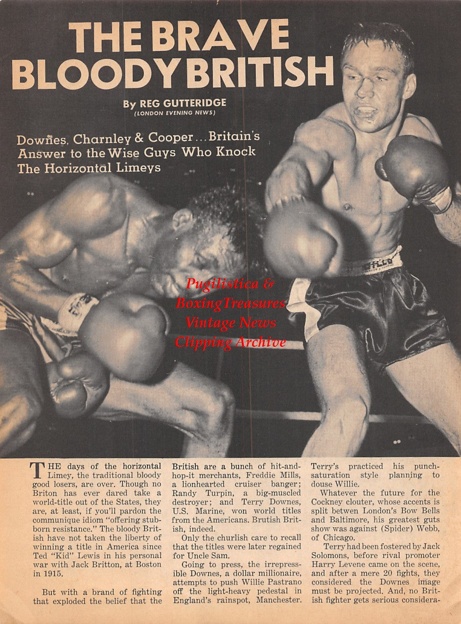 Boxing News Clipping #1821 - Terry Downes vs. Spider Webb