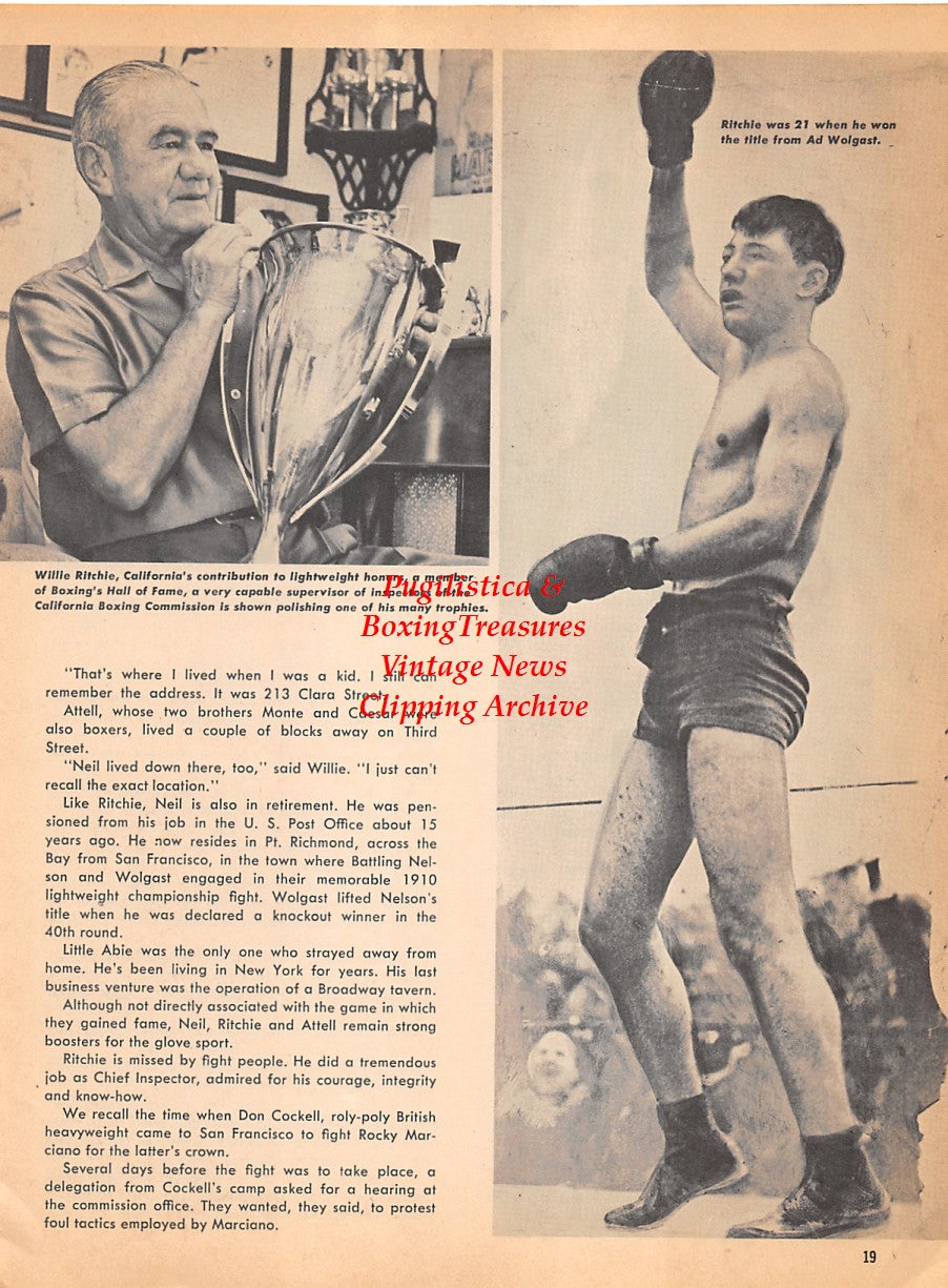 Boxing News Clipping #1824 - Willie Ritchie, Frankie Neil