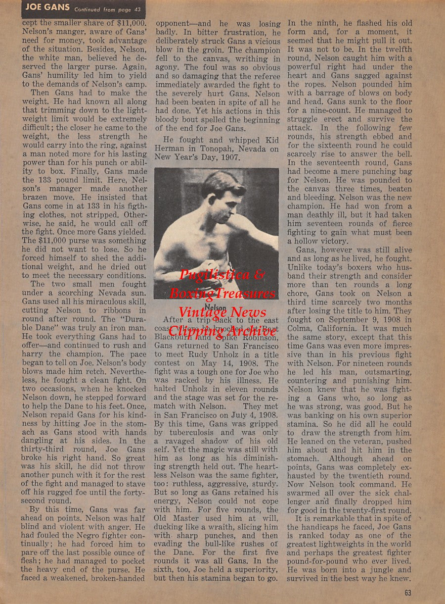 Boxing News Clipping #1838 - Battling Nelson