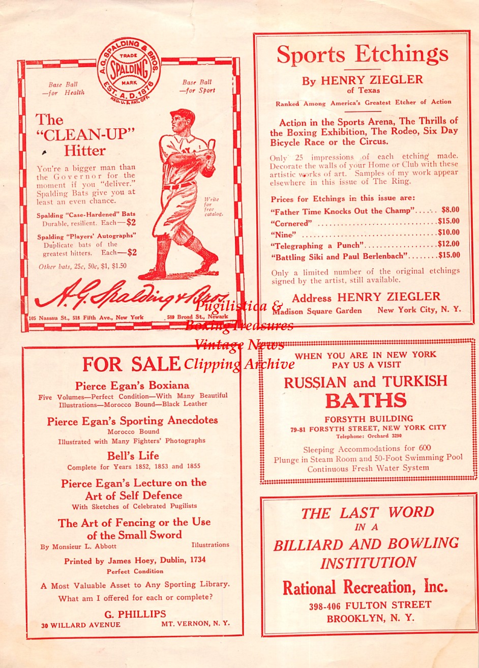Boxing News Clipping #1841 - Charley Phil Rosenberg