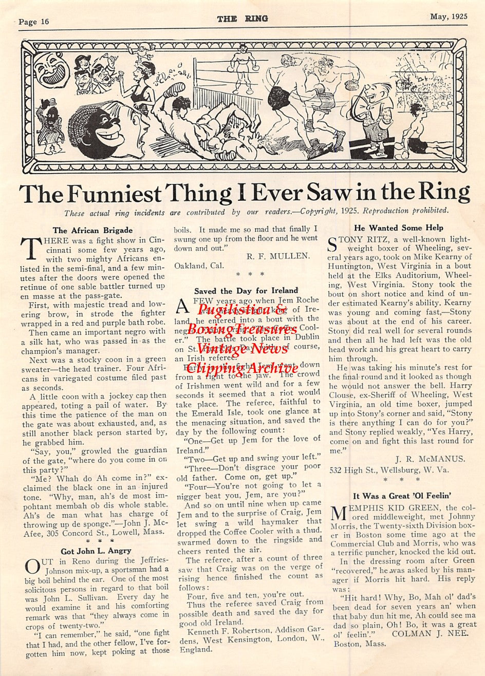 Boxing News Clipping #1845 - Benny Leonard fitness ad