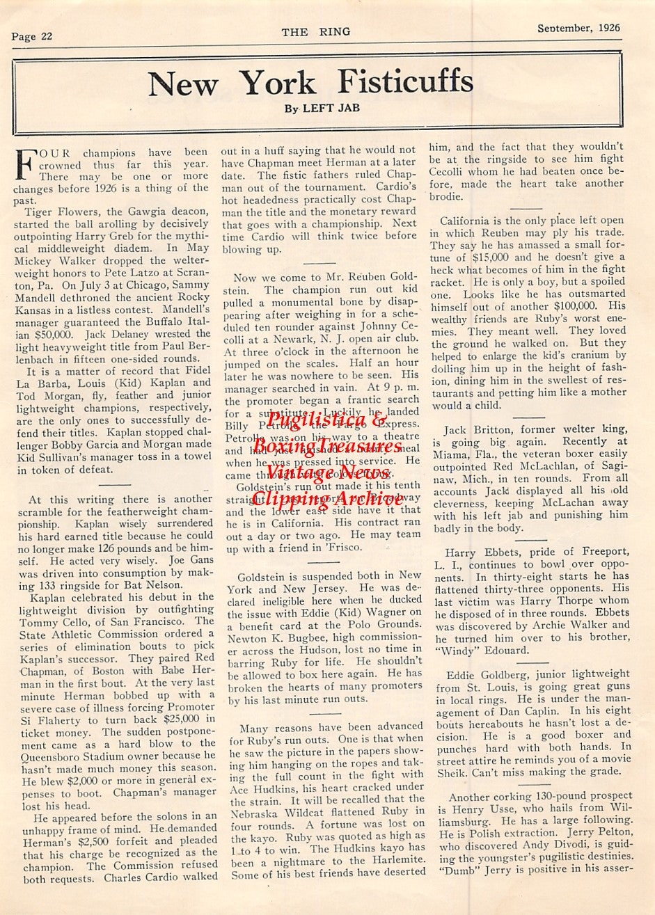 Boxing News Clipping #1846 - Joe Phillips, Alf Simmons