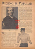 Boxing News Clipping #185 - Freddie "Red" Cochrane, Frankie Poreda, Tony Zale vs. Georgie Abrams