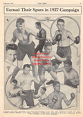 Boxing News Clipping #1855 - Sgt. Sammy Baker, Leo Lomski, Joe Glick, Archie Bell, Jimmy Mclarnin, Ace Hudkins, Billy Wallace, Benny Bass, Kid Francis, Bruce Flowers