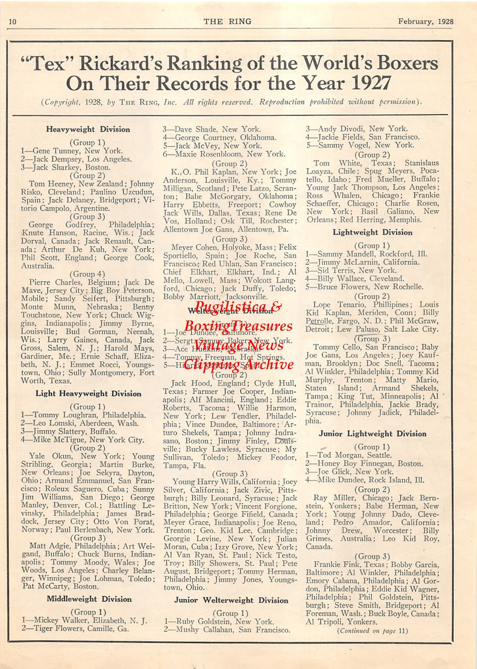 Boxing News Clipping #1855 - Sgt. Sammy Baker, Leo Lomski, Joe Glick, Archie Bell, Jimmy Mclarnin, Ace Hudkins, Billy Wallace, Benny Bass, Kid Francis, Bruce Flowers