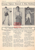 Boxing News Clipping #1856 - Hilario Martinez, Teddy Baldock, Johnny Hill