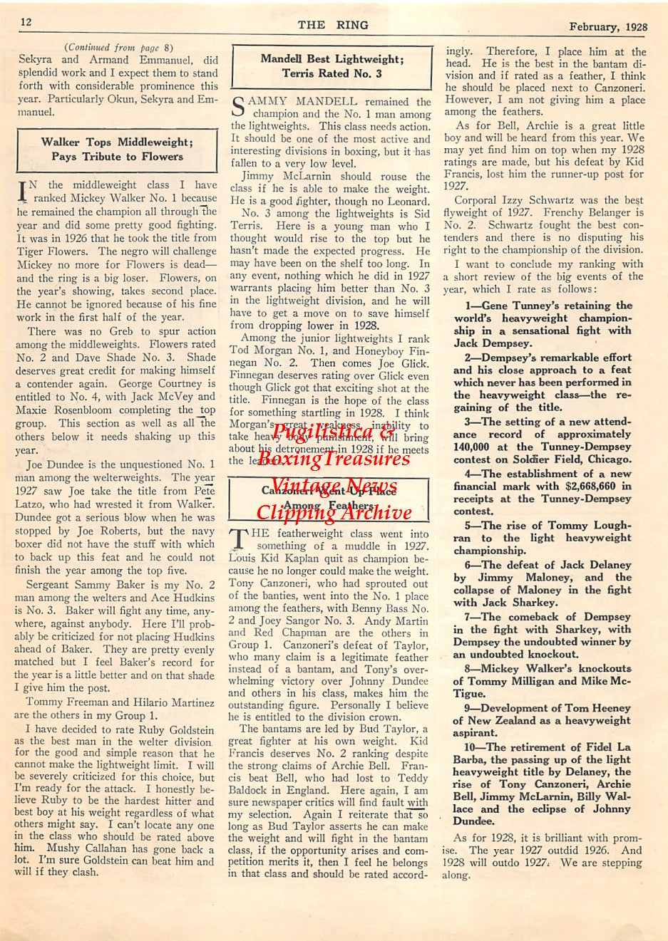 Boxing News Clipping #1856 - Hilario Martinez, Teddy Baldock, Johnny Hill