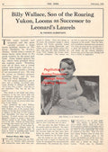 Boxing News Clipping #1857 - Billy Wallace