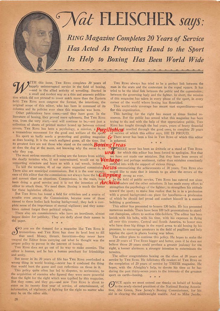 Boxing News Clipping #186 - Jimmy Maddox, Garvey "Lefty" Young