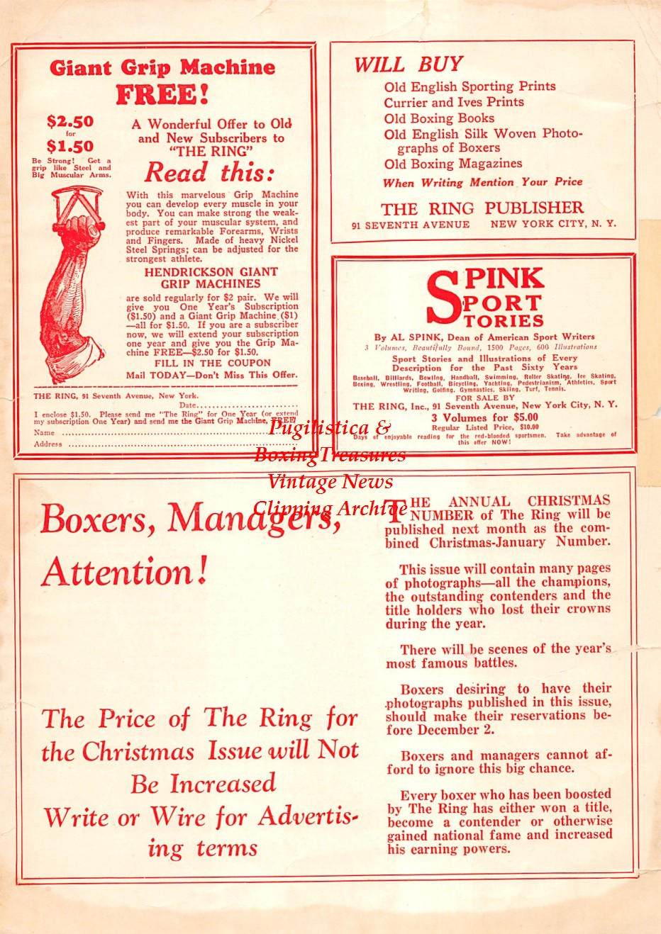 Boxing News Clipping #1863 - Gene Tunney Everlast ad