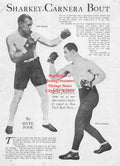 Boxing News Clipping #1865 - Jack Sharkey, Primo Carnera, Vittorio Campolo, Jack Kid Berg, Max Schmeling, Kid Chocolate, Primo Carnera