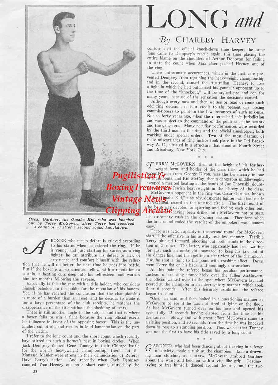 Boxing News Clipping #1875 - Peter Maher, Oscar Gardner
