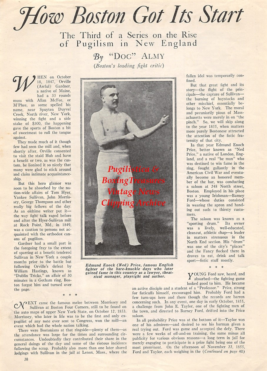 Boxing News Clipping #1878 - Ned Price
