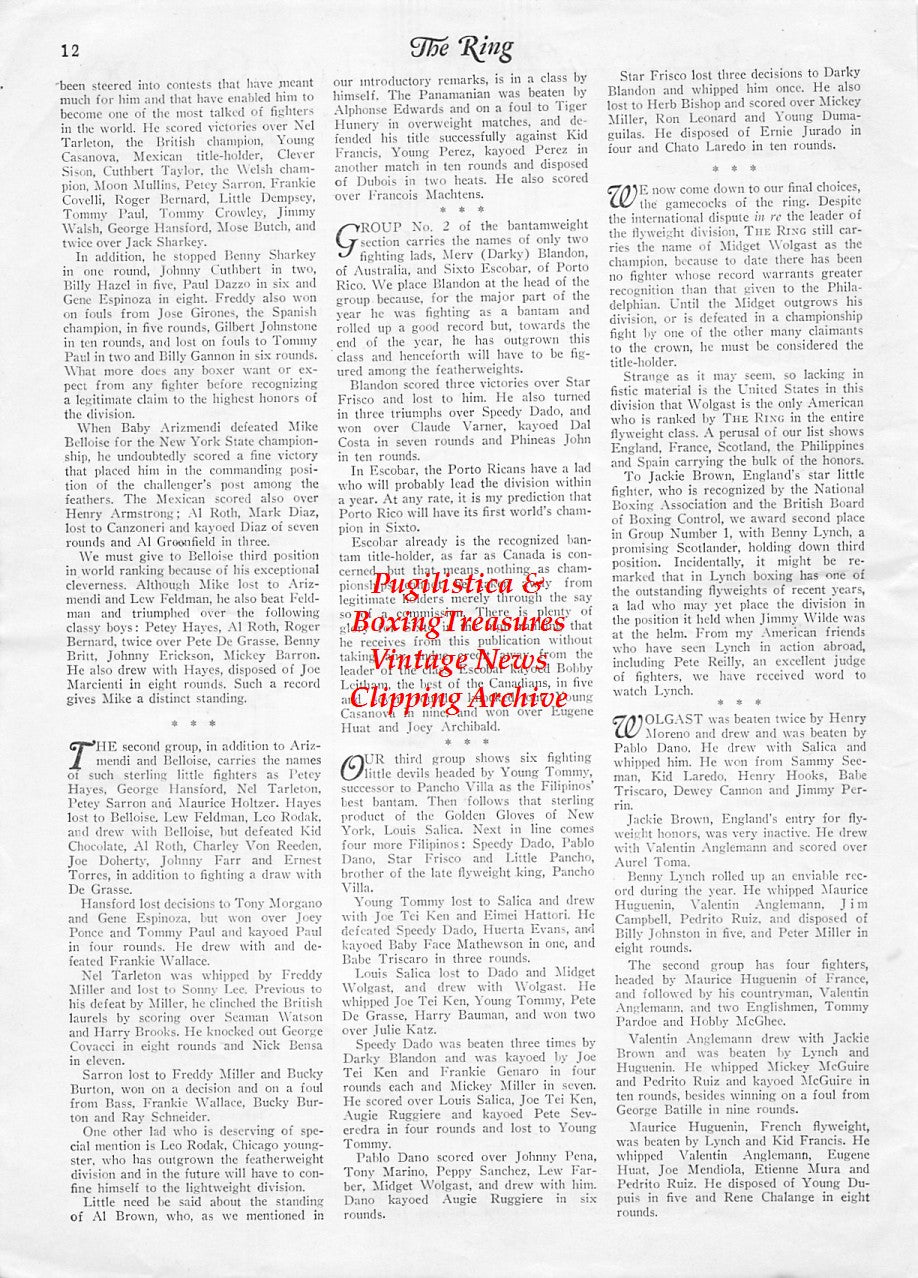 Boxing News Clipping #1891 - Natie Brown