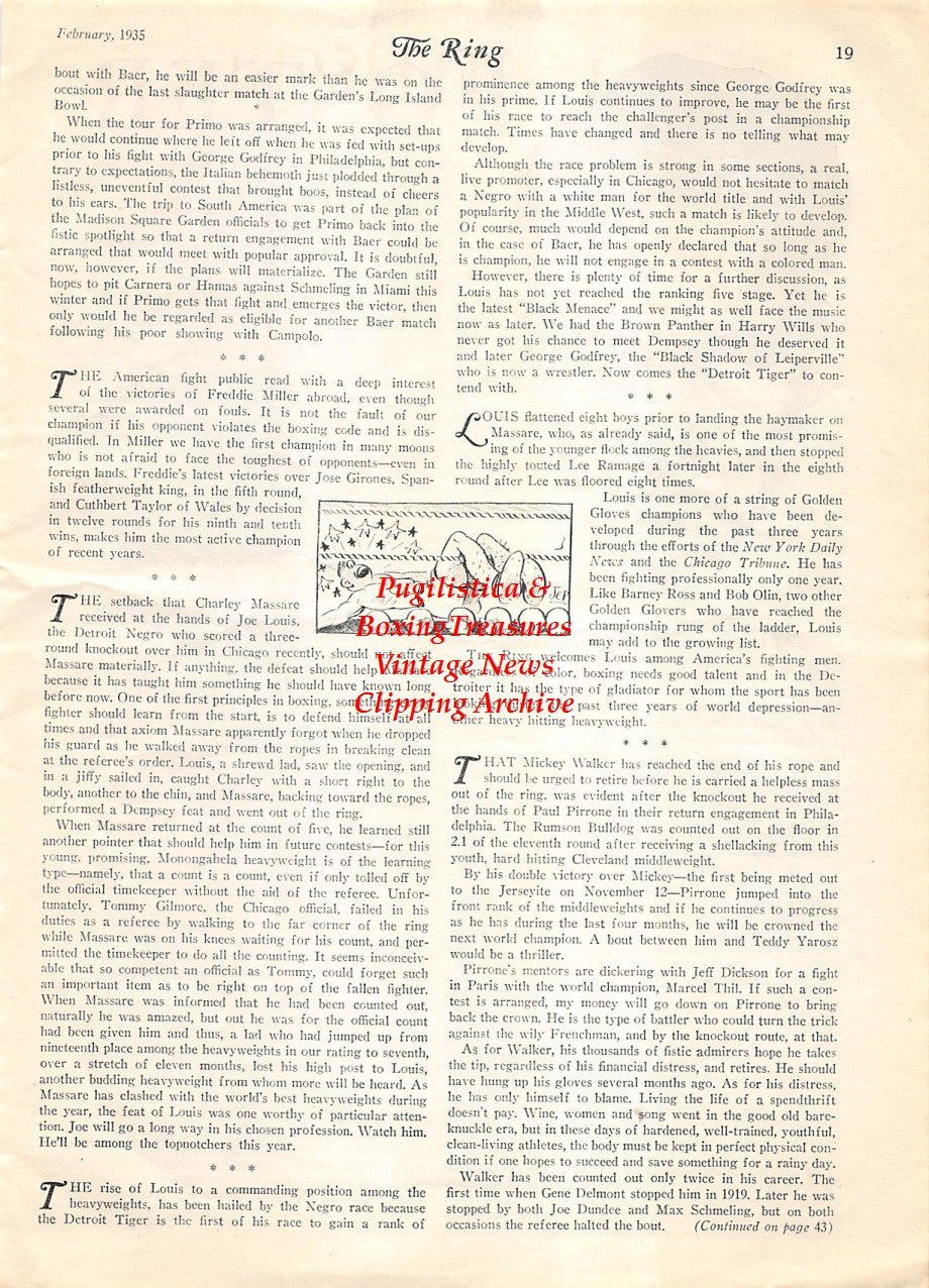 Boxing News Clipping #1894 - Jimmy McLarnin