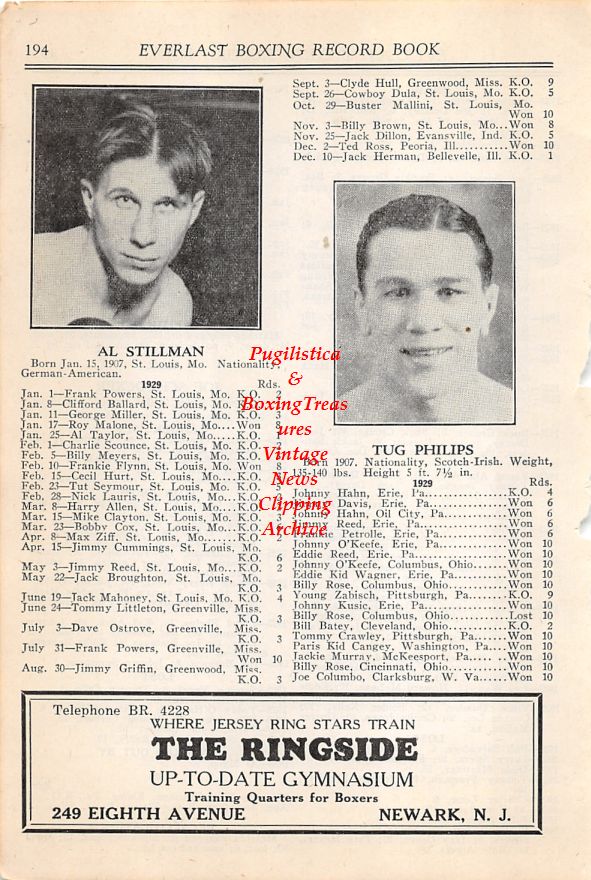 Boxing News Clipping #19 - Al Stillman, Tug Phillips